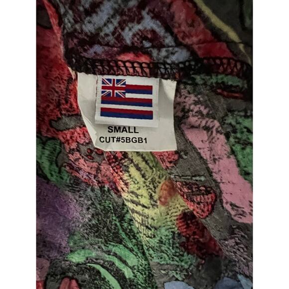 Jams World Women’s Sun Dress Small Hawaiian Funky Boho Rayon Cap Sleeve Floral - Picture 4 of 6